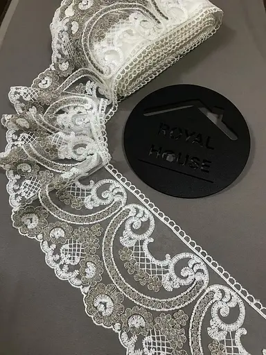 Мереживо Арка біло-кавове - фото 2