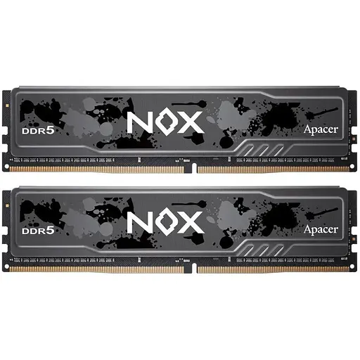 Память 16Gb x 2 DDR5 5600 MHz Apacer NOX черный 40-40-40-80 1.25V с радиатором (AH5U32G56C522MBAA-2) - фото 1