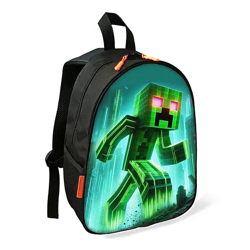 Рюкзак Minecraft Крипер детский школьный/городской 34х27х13 см для мальчика (02432)