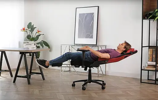 Геймерское кресло GT Racer черное с красным (X-5107 Black/Coral) - фото 16