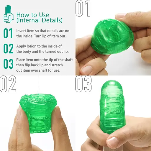 Мастурбатор Tenga Uni 01 Emerald зеленый - фото 4