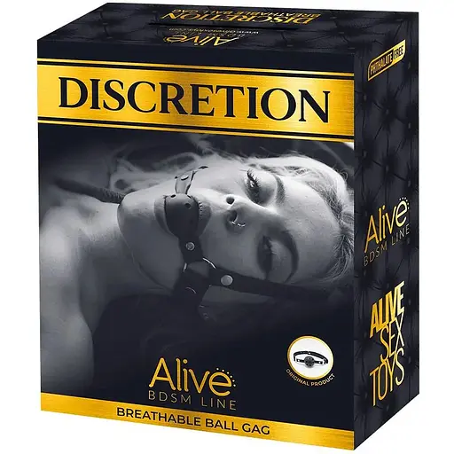Повітропроникний кляп Alive Discretion Black - фото 3