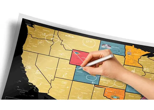 Скретч карта мира 1DEA.me Travel Map USA Black (13028) - фото 4