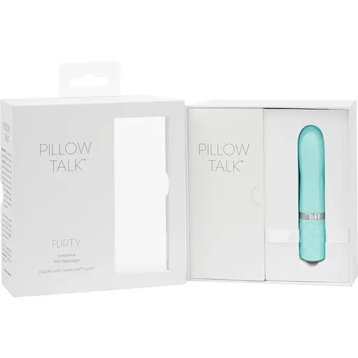 Розкішний вібратор Pillow Talk - Flirty Teal з кристалом Сваровські - фото 10