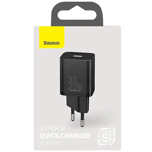 МЗП Baseus Super Si Quick Charger 30W (1USB-C) (CCSUP-J) Чорний - фото 4