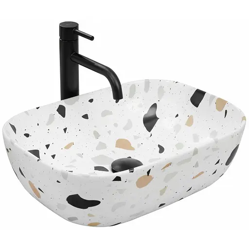Умивальник Rea Belinda terazzo накладний REA-U6933, Цветной - фото 1