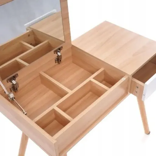 Туалетный столик Chomik Sector в скандинавском стиле с откидным зеркалом - фото 6