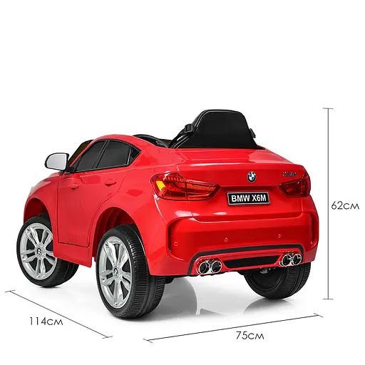 Електромобіль дитячий Bambi Джип Racer BMW JJ2199EBLR-3 зі світлом і пультом Червоний - фото 4