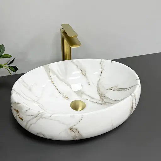 Умивальник VBI Veneto lava накладний VBI-012804, Мармур - фото 1