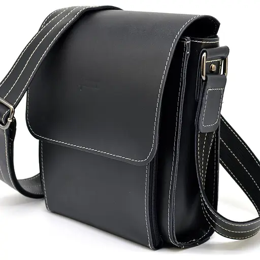 Чоловіча шкіряна сумка через плече TARWA 26х22х6 см sum0025771 - фото 4