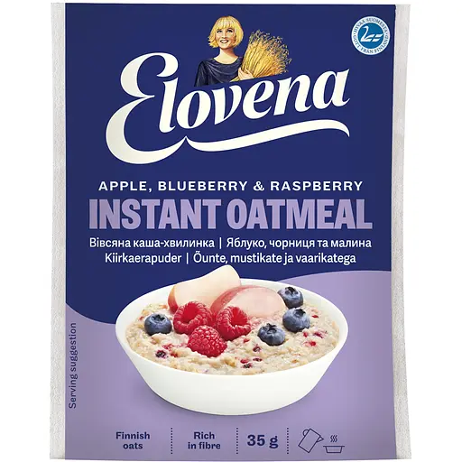 Каша овсяная Nordic Минутка яблоко-черника-малина 35 г (491281)