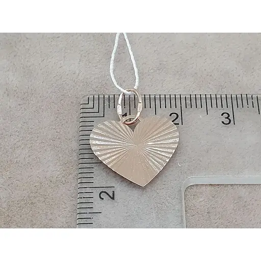 Золотая подвеска "Сердце".  440959А - фото 6