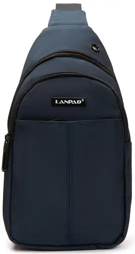 Чоловіча сумка слінг тканинна, синій Lanpad sum0028693 - фото 3