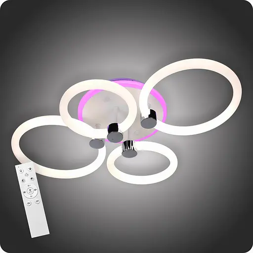 Люстра світлодіодна 517 Light 3color з пультом 68Вт Білий (01924) - фото 2