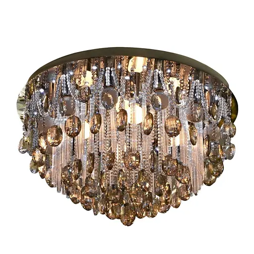 Люстра потолочная Brille хрустальная с пультом LED E14 40W CH (BCL-377C/15)