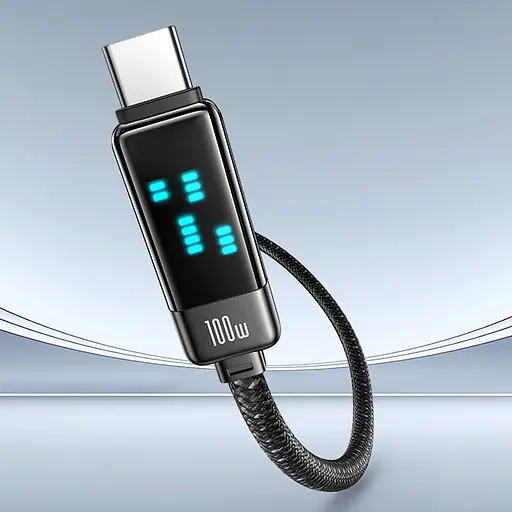 Дата кабель Usams US-SJ744 Meteor Ser. Type-C to Type-C 100W (1.2m) Tarnish - фото 3