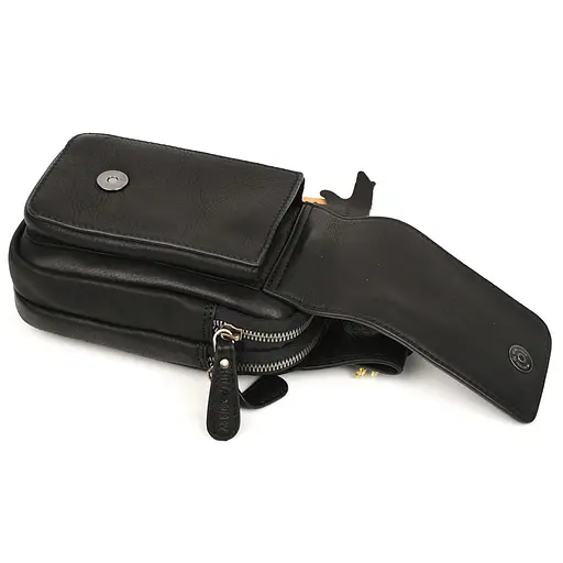 Кожаная сумка чехол Hill&Burry через плечо 23х14х7.5 см sum0028201 - фото 5