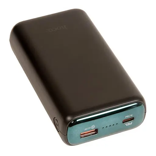Зовнішній акумулятор Hoco Q1A Kraft Fully Compatible 20000 mAh чорний - фото 2