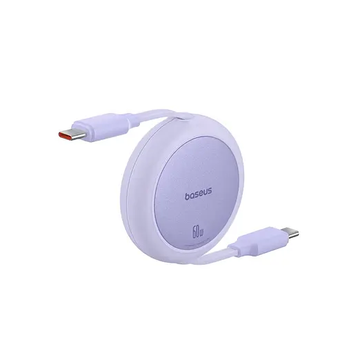 Кабель Baseus Free2Pull Mini Charging Cable USB-C to USB-C 60W 1m Nebula Purple - фото 4