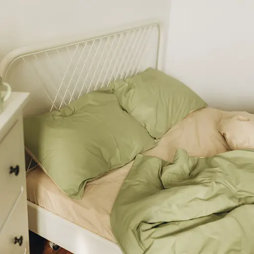 Комплект постельного белья оливковый кретон 100% хлопок Olive - двухспальный  - фото 1