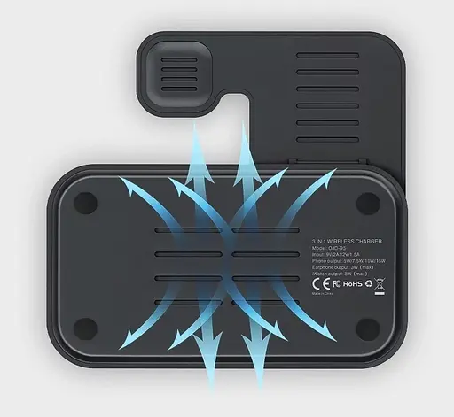 Беспроводная зарядная станция OJD-95 Wireless Charger Stand (с функцией MagSafe) 15W - фото 4