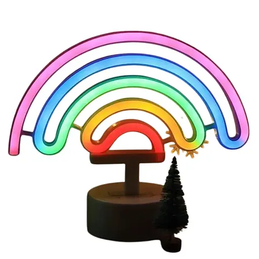 Світлодіодна неонова вивіска з підставкою HOSYMO Rainbow Neon Sign