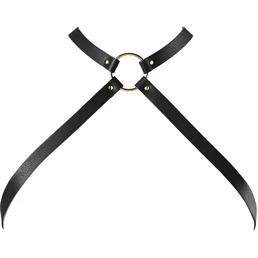 Портупея з екошкіри Bijoux Indiscrets Maze - Cross Chest Harness Black