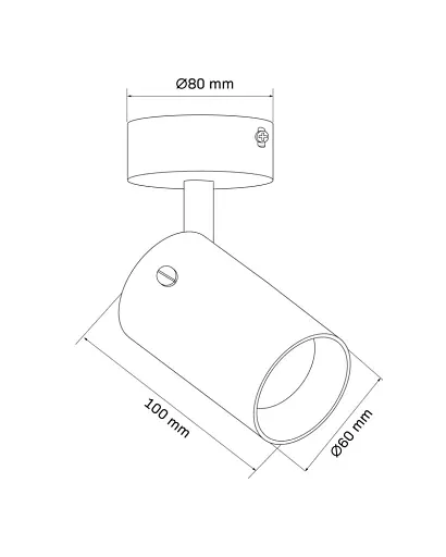 Світильник поворотний, спот Goldlux 328304 Smoky GU10 1x10W IP20 Чорний - фото 3