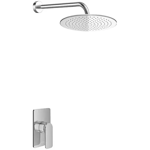 Душова система Kohlman Wexpo 25 chrome + BOX прихованого монтажу KPL-QW220W25, Хром - фото 1