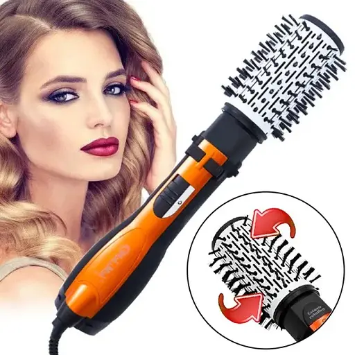 Фен гребінець Gemei GM-4828 повітряний стайлер для укладання волосся з насадками - фото 3