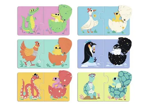 Настольная игра Djeco Кто в яйце? (Puzzle Duo: Funny eggs) (DJ08193) - фото 3