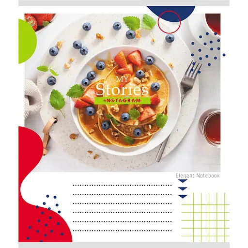 Тетрадь ученическая "Инста стори" Leader 012-510249C-1 в косую линию, 12 листов - фото 1