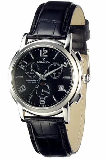 Часы Romanson TL3587UMWH BK кварц. Chronograpaph