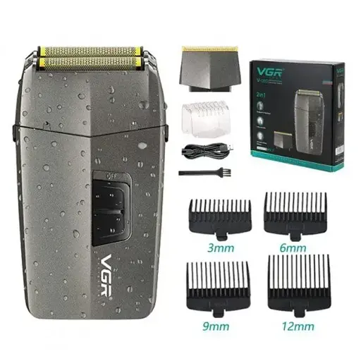 Электробритва-шейвер 2 в 1 VGR V-086 (LCD-дисплей, насадка триммера + насадки)