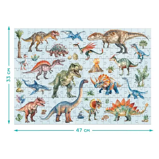 Детский пазл Монтессори "Динозавры" DoDo Toys 200631, 200 элементов - фото 4