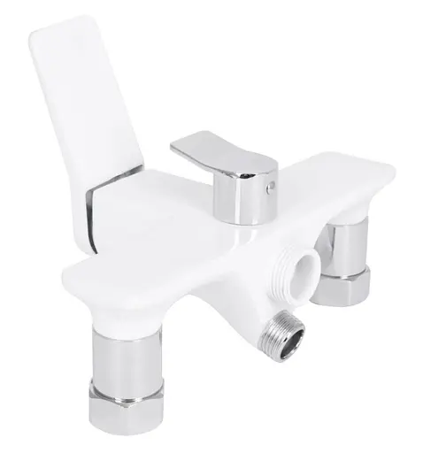 Смеситель для ванной Qtap Presto с душевым гарнитуром Chrome/White QTPRE2601CRW45578 - фото 3