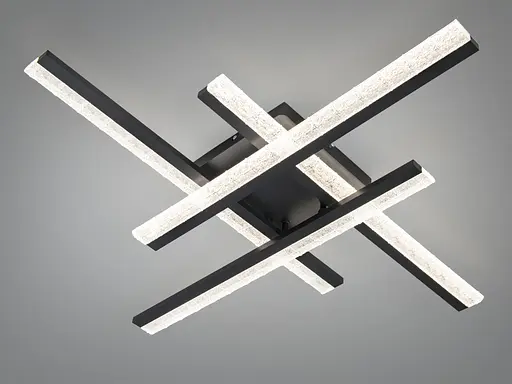 Стельова LED люстра Diasha MX3068 57W чорний акрилові розсіювачі сучасний дизайн - фото 3