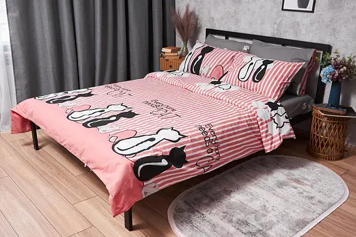 Пододеяльник Moon&Star Бязь Gold Люкс Cat Полуторный Евро 160x220 см - фото 1