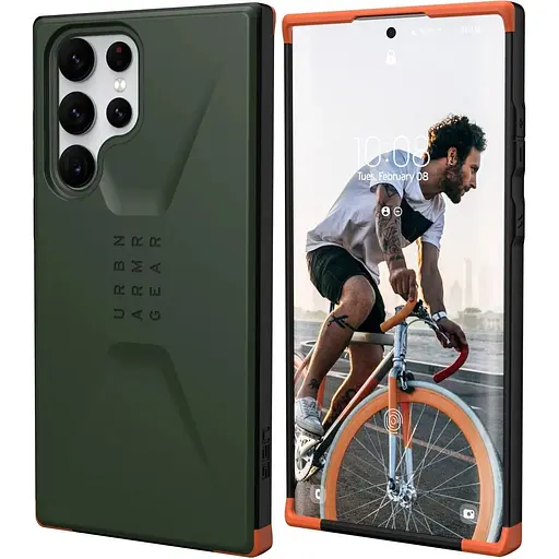 Оригінальний протиударний чохол UAG Civilian Samsung Galaxy S22 Ultra (6.8") Olive 21344D117272 - фото 9