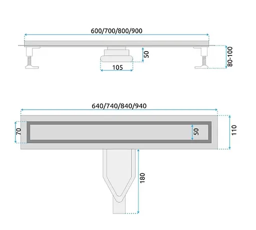 Трап для душа Rea Neox 90 Superflow black 2в1 REA-G7808 - фото 5