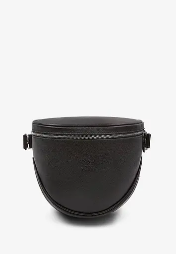 Шкіряна сумка поясна-кроссбоді Vacation чорна - фото 2