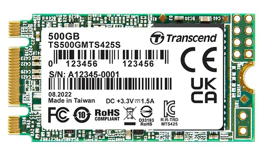 Накопичувач SSD Transcend m.2 sata 425S 500GB (TS500GMTS425S) - фото 1