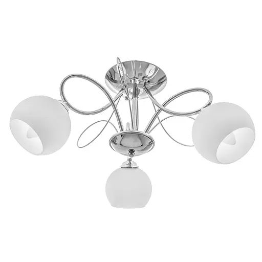 Люстра стельова Brille в спальню E27 60W CH+WH (LK-569C/3)