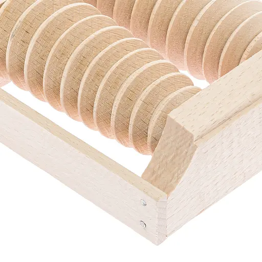 Масажер для стоп дерев'яний для профілактики плоскостопості та рефлекторного масажу на 4 ролики на дві ноги., Woodly 87033 - фото 8