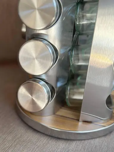 Органайзер набір для спецій на підставці, що обертається, Edenberg EB-18004 16 ємностей для зберігання спецій Сірий - фото 4