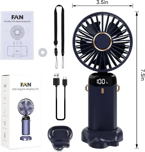 Вентилятор ручной 5 режимов USB Mini Fan - фото 6