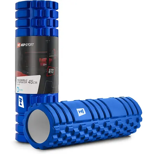 Роллер массажер (валик, ролик) Hop-Sport EVA 45см синий - фото 2