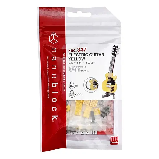 Конструктор Nanoblock Желтая электрогитара 160 элементов (124126)