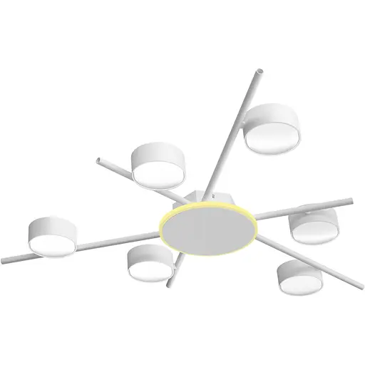 Светильник Videx под лампу 6xGX53 накладной с подсветкой белый (VL-SPF22B-WB)