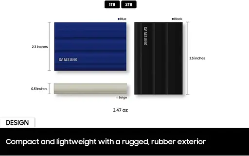 Портативный SSD Samsung 2 ТБ USB 3.2 Gen 2 Type-C T7 Shield - фото 9